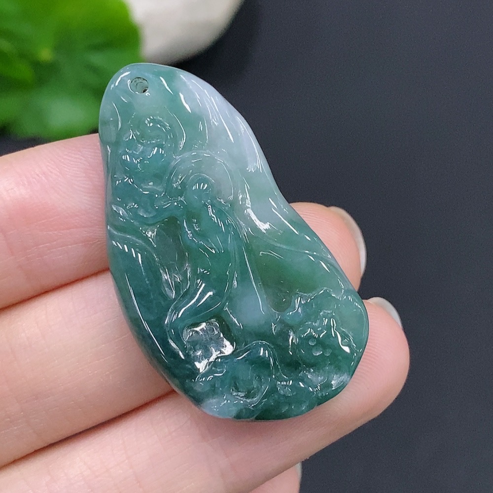 F28272530 Jadeite Enlightenment Pendant Total Weight Approx.8.5g