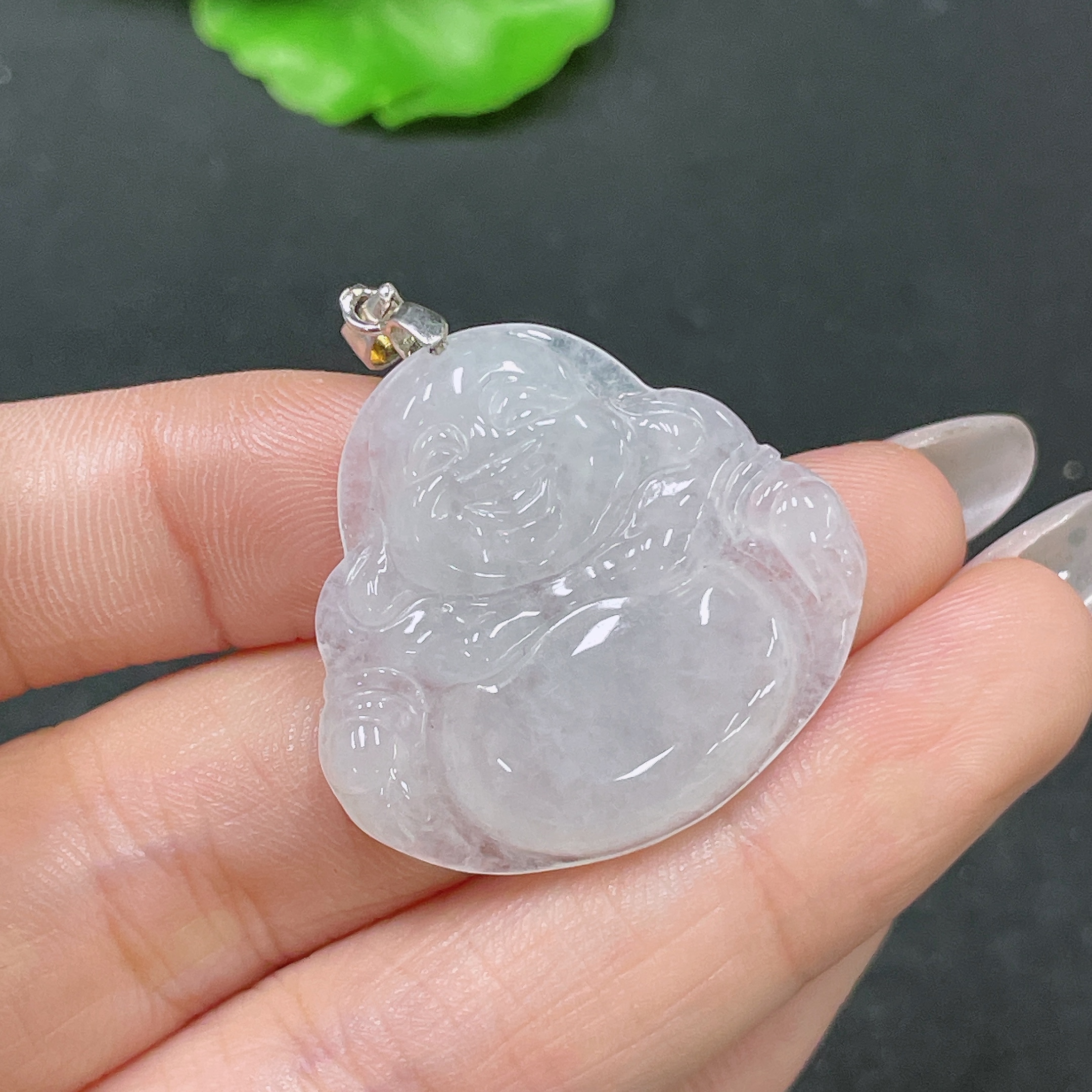 F35104493 Jadeite Buddha Pendant Non-Gold Total Weight Approx. 6.83g