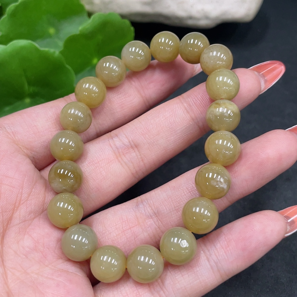 H34016219 Hetian Jade Bracelet, Approx. 9.8mm, Total Weight Approx. 29.1g