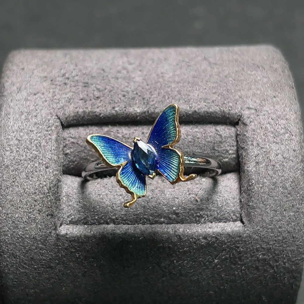 C34989122 Sapphire Ring 18k Gold Total Weight Approx. 1.5g Size 14