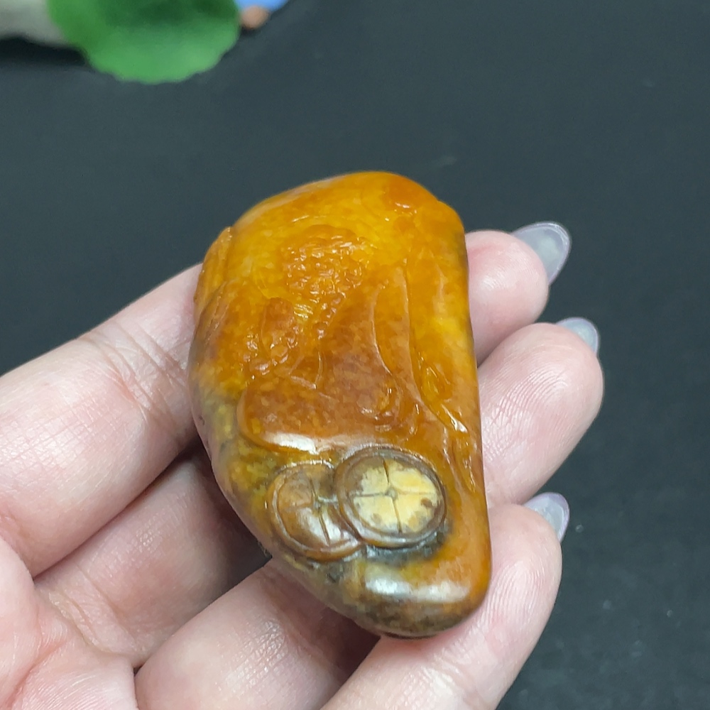H32805545 Hetian Jade Pendant - Patriarch Bodhidharma - Contains Other Mineral Components - Undetermined Skin Color Origin - Total Weight Approximately 55.7g
