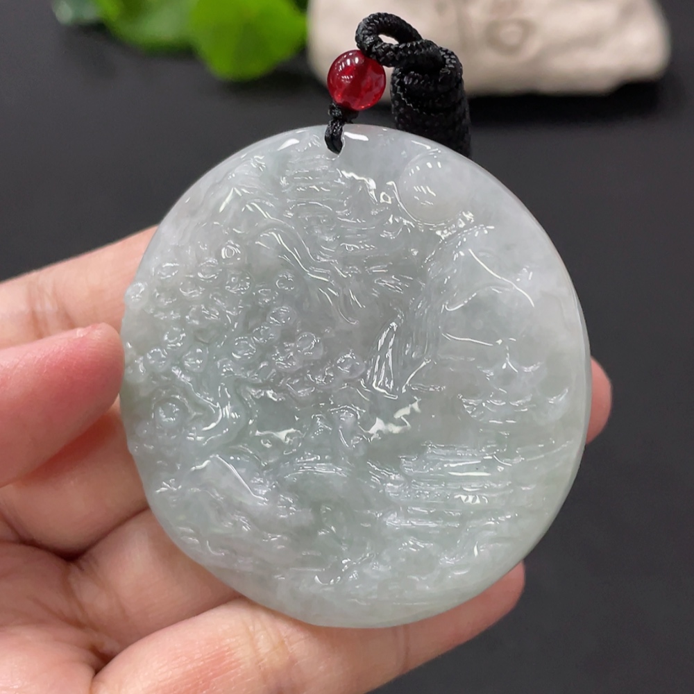 F33875879 Jadeite Landscape Pendant Total Weight Approx.42.97g