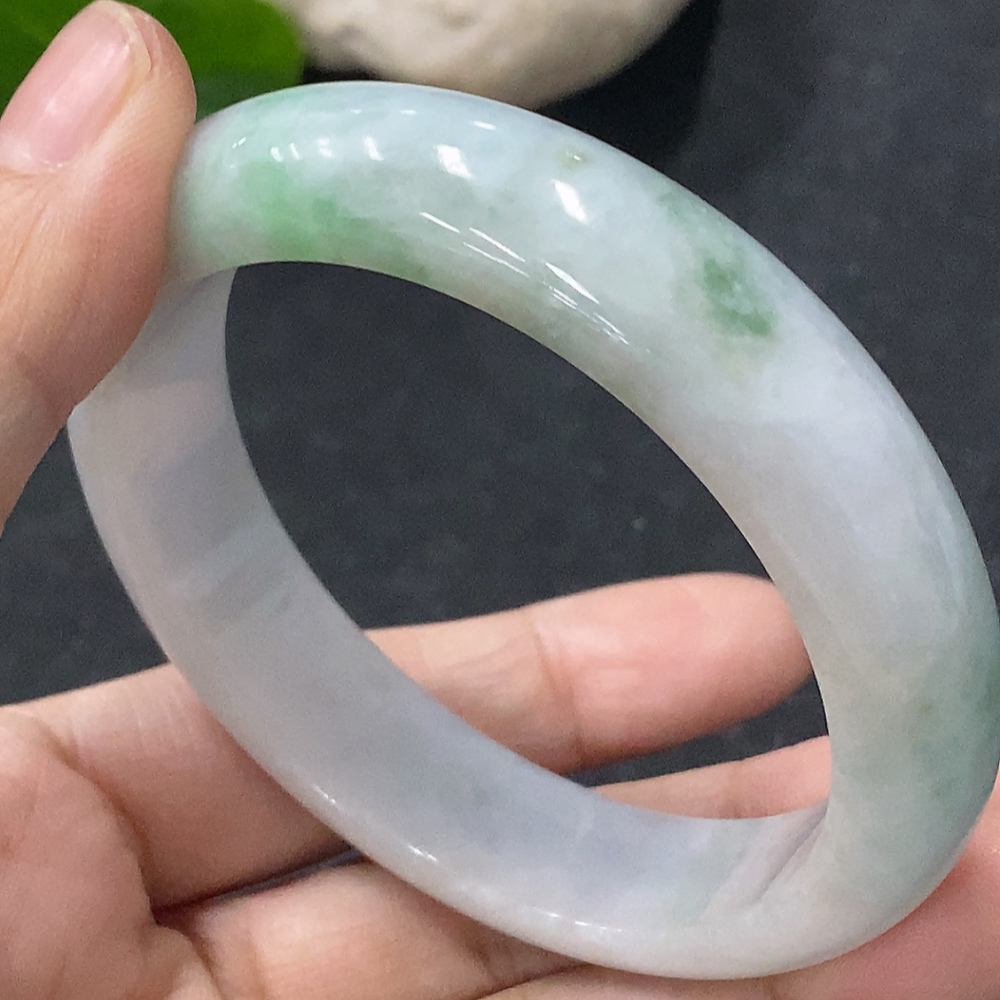 F33913746 Jadeite Round Bangle Size 53mm Total Weight Approx. 49.35g