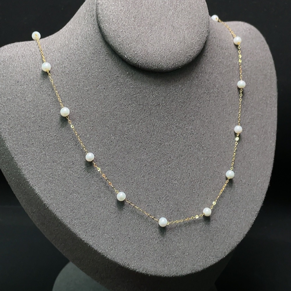 C27167805 Pearl Necklace Total Weight Approx. 1.49g Stone Size 3.6mm 18K Gold