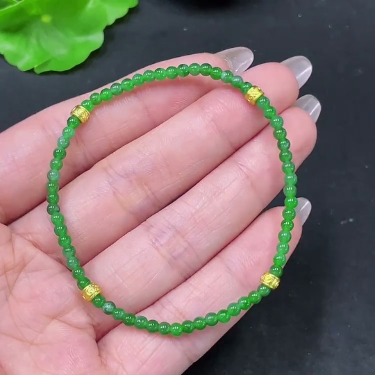 F35105609 Jadeite Bracelet Non-Gold Total Weight About 3.36g Size About 3mm
