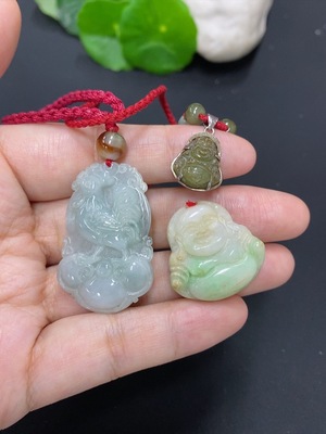 F45446595 Jadeite Pendants Sell as a Lot Non-Gold