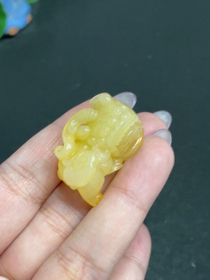 H33847388 Yellow Dragon Jade Pendant Pixiu, Total Weight Approx. 13.6g