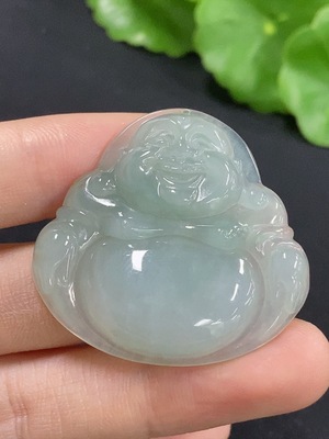 F45364870 翡翠佛公挂件 货品总重约13g