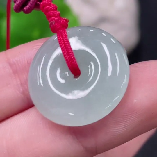 F32779203 Jadeite Pendant Peace Knot with Cord Total Weight Approx. 4.8g