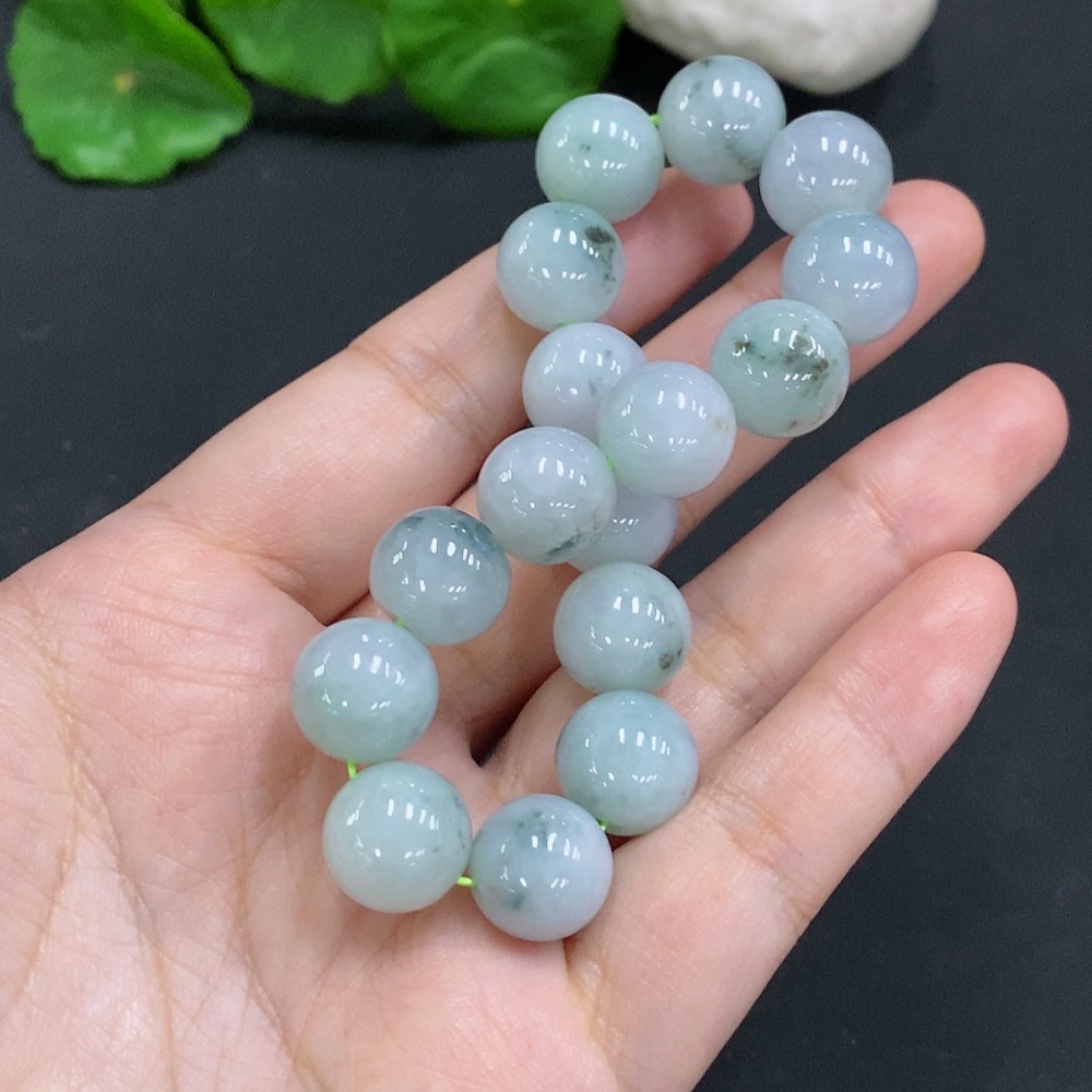 F34962544 Jadeite Bracelet Total Weight Approx. 53.8g Size 12.3mm Including Other Minerals
