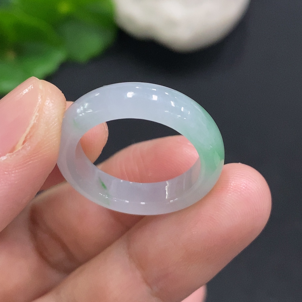 F34050379 Jadeite Ring Size 18 Total Weight Approx. 3.6g