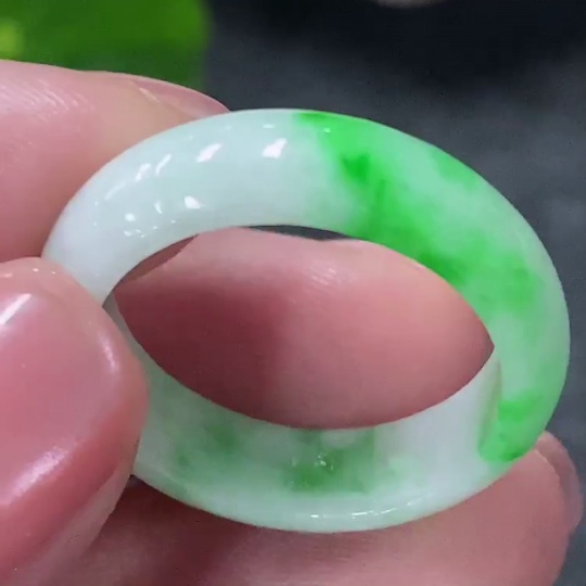 F34010138 Jadeite Ring Size 17.5 Total Weight Approx. 3.12g