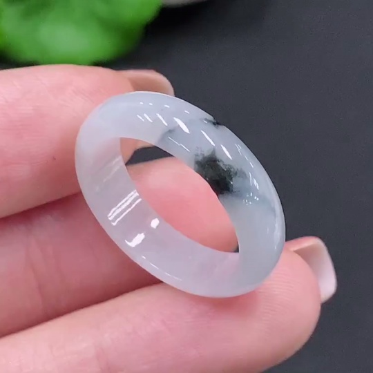 F27074873 Jadeite Ring Size 18 Total Weight Approx. 3g (Including Other Mineral Components)