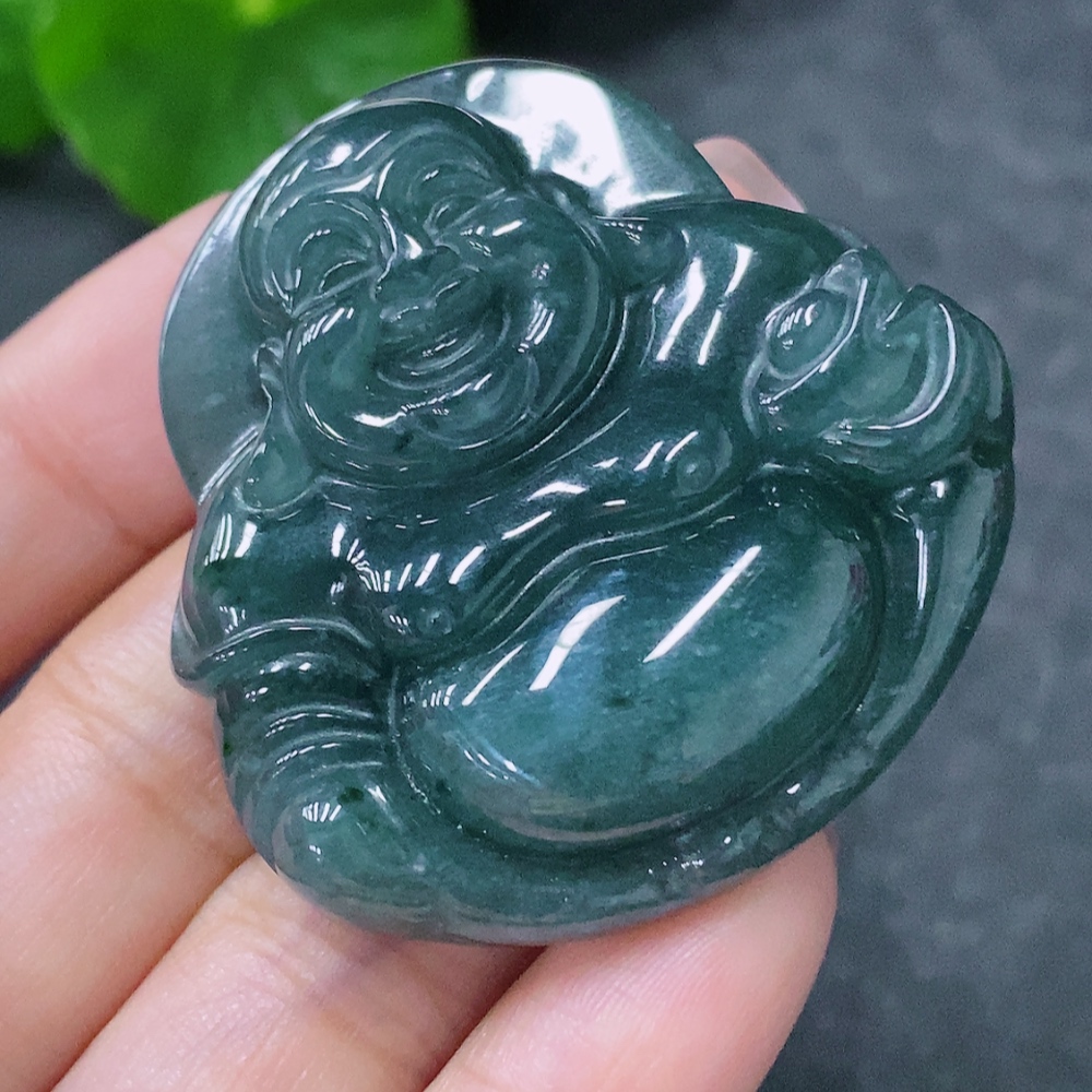 F34043292 Jadeite Pendant Buddha, Total Weight Approx. 34.98g