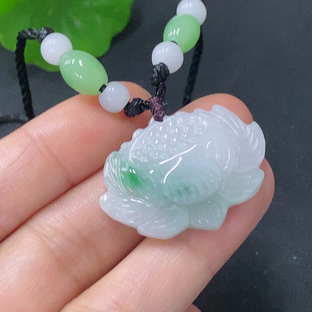 F30507941 Jadeite Pendant Lotus