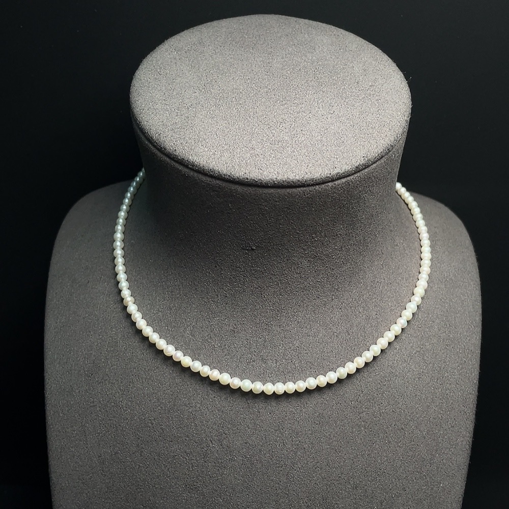 C27048576 Pearl Beaded Necklace Non-Gold Setting Approx. 3.4mm Total Weight About 7.81g