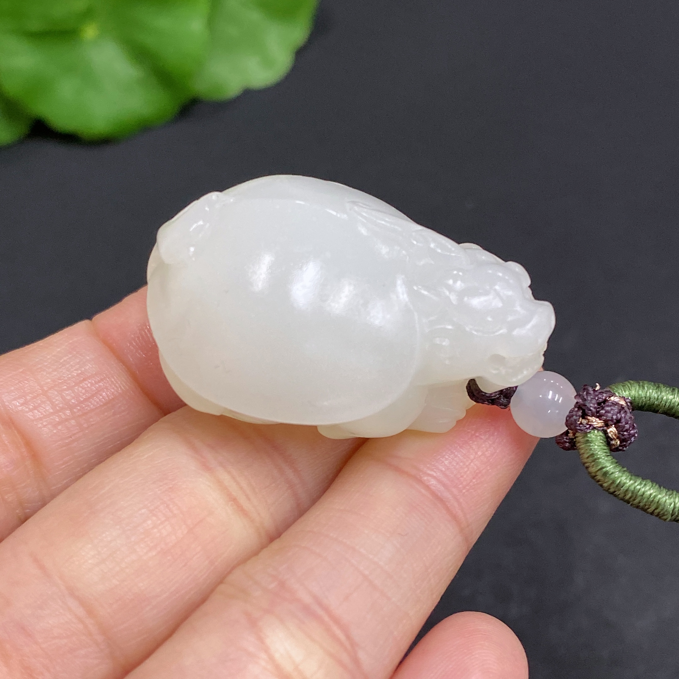 H33903504 Hetian Jade Pendant: Dragon Turtle