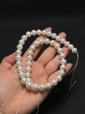 C43159380 珍珠珠链 货品总重约58.6g 卡10.2mm左右