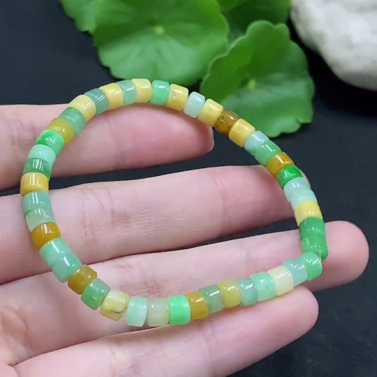 F33894502 Jadeite Beads Strand Approx. 4.9mm Total Weight Approx. 8.9g Color Origin Undetermined