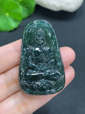 F30542765 Jadeite Shakyamuni Buddha Pendant