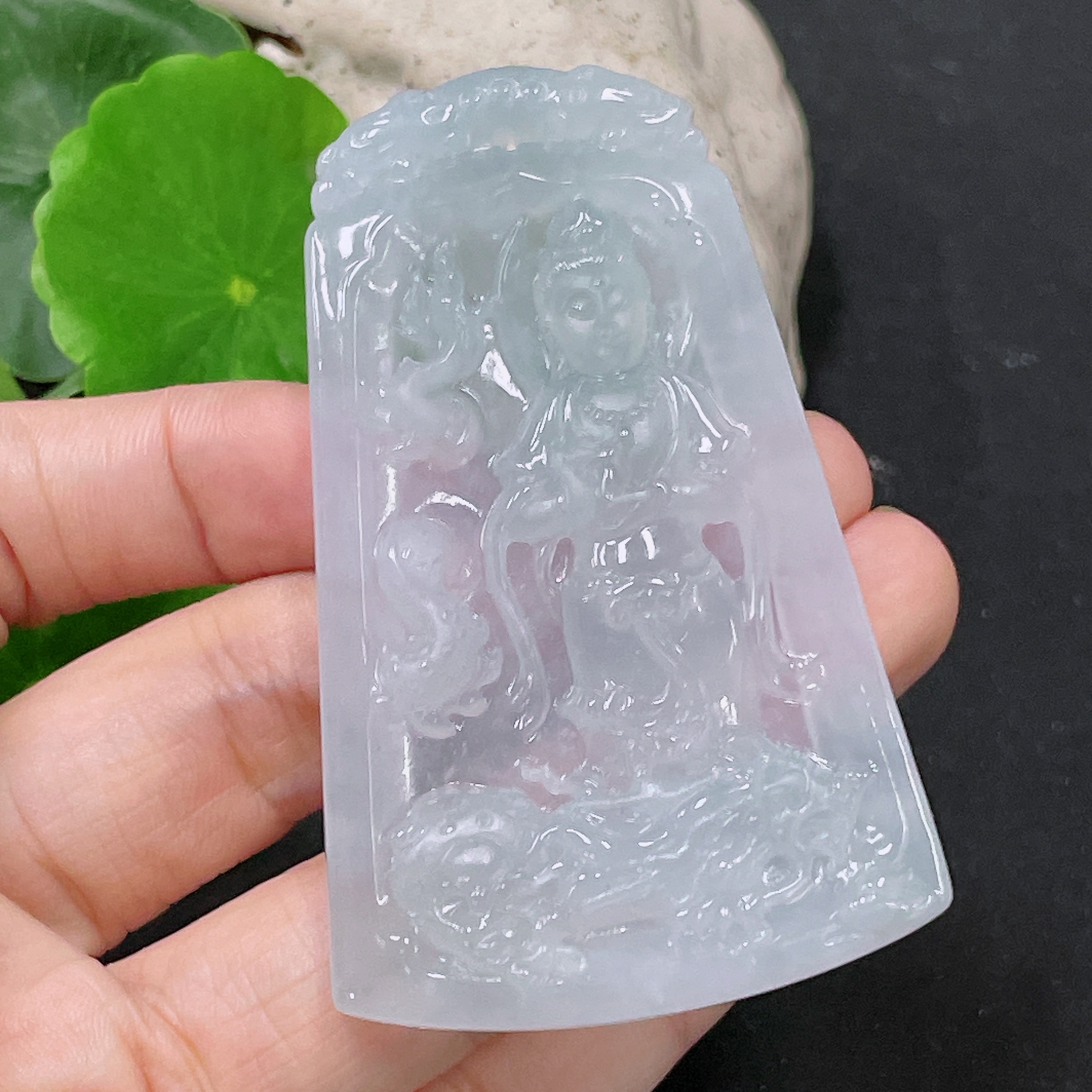 F33943770 Jadeite Guanyin Pendant, Total Weight Approx. 36.7g