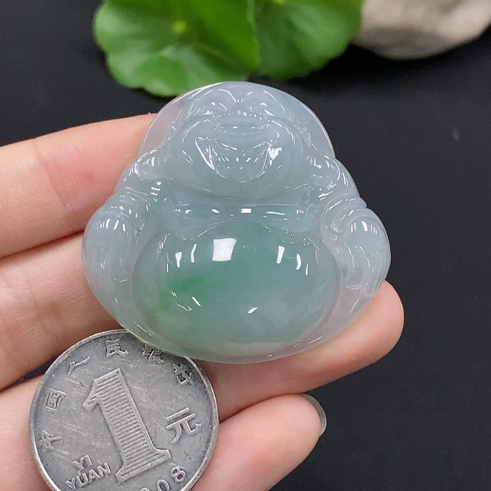 F35115079 Jadeite Buddha Pendant Total Weight Approx. 24.4g