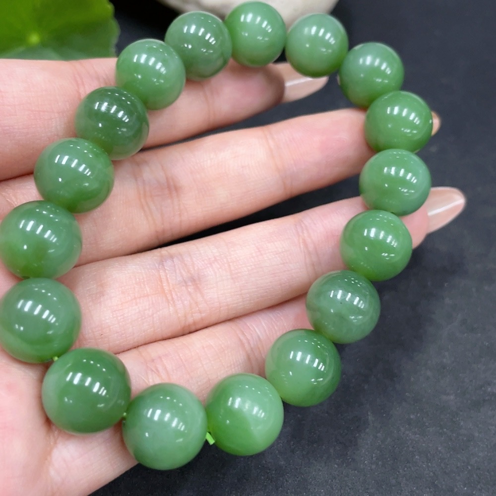 H32706042 Hetian Jade Bracelet, Approx. 11.7mm, Total Weight Approx. 46.2g