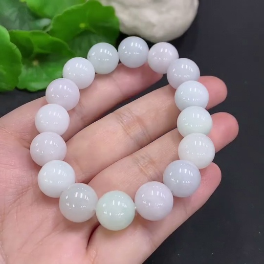 F34050144 Jadeite Beaded Necklace Approx. 11.8mm Total Weight Approx. 47.7g