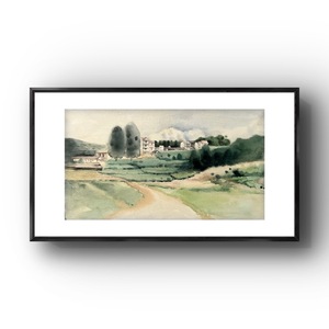 P38542408 兰金福《春日序曲》纸面水彩 画心38*21cm 无装裱