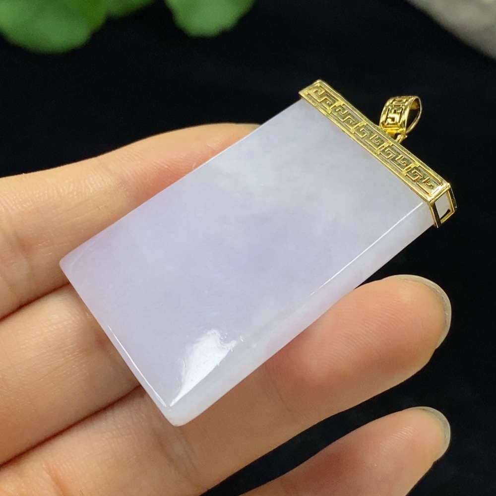 F30500653 Jadeite Plain Pendant Mounting Pendant 18k Total Weight Approx. 22.07g