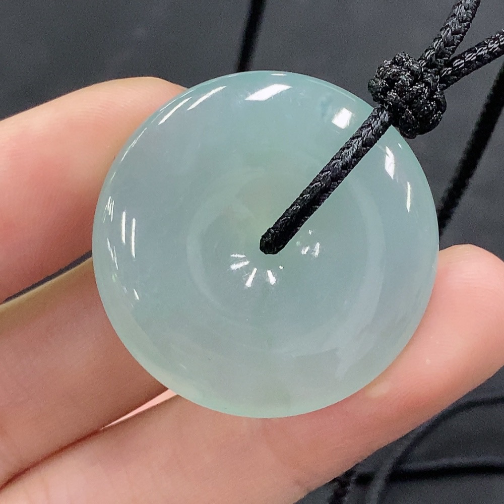F34963724 Jadeite Pendant Safety Buckle Total Weight Approx. 14.26g with Rope
