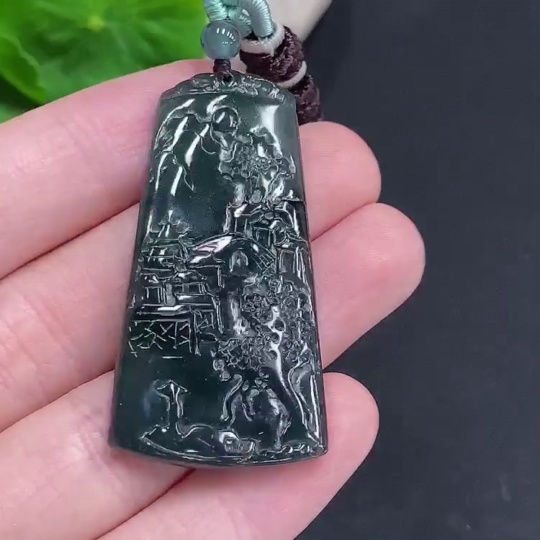 F31624254 Jadeitelandscape pendant