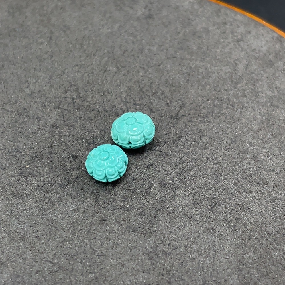 C34990538 Turquoise Jewelry, Color Origin Undetermined, Contains Other Mineral Components, Total Weight Approximately 1.1g, Sell as a Lot