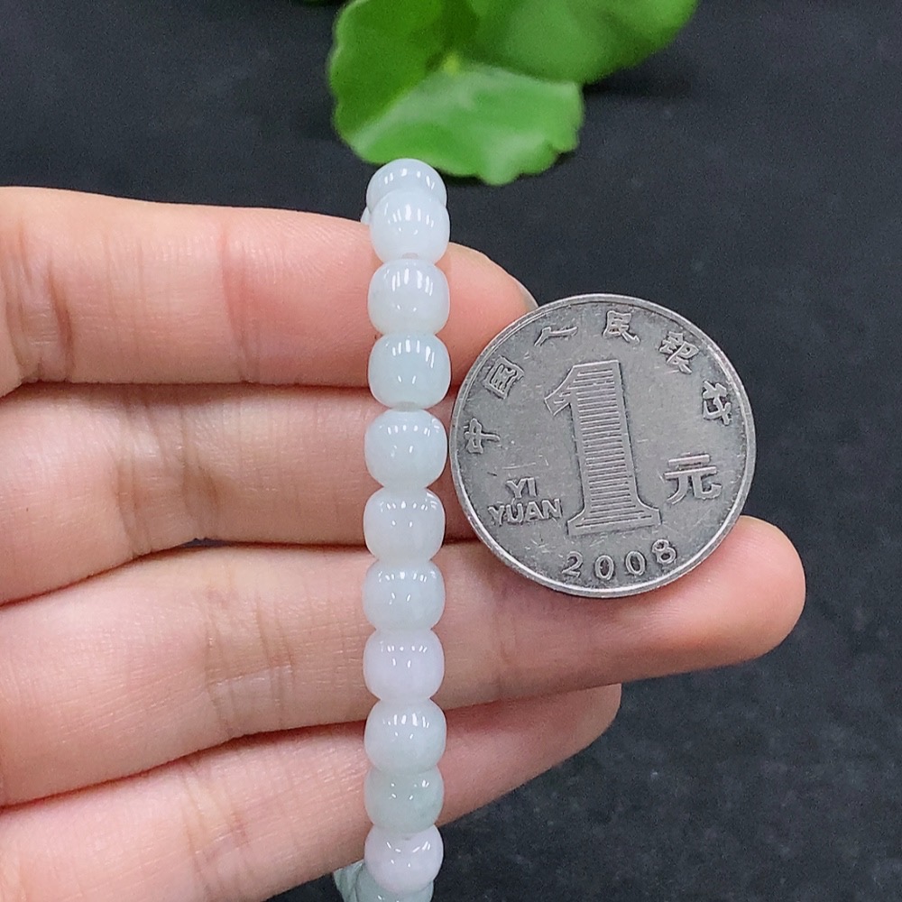 F32695133 JadeiteBeaded Bracelet Approx. 6.5mm Total Weight About 14.28g
