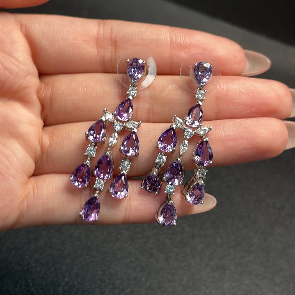 C34065786 Crystal Earrings Non-Gold Total Weight Approx. 9.5g Size 7.6*4.6mm