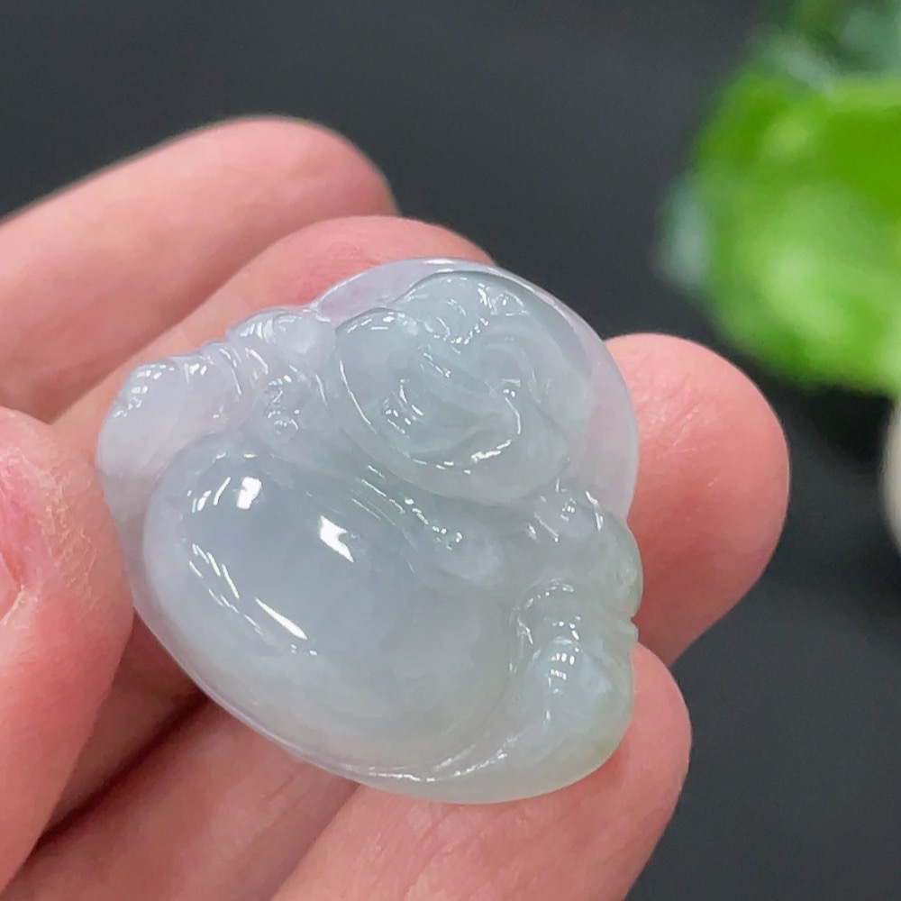 F34059044 Jadeite Buddha Pendant Total Weight: Approx. 6.85g