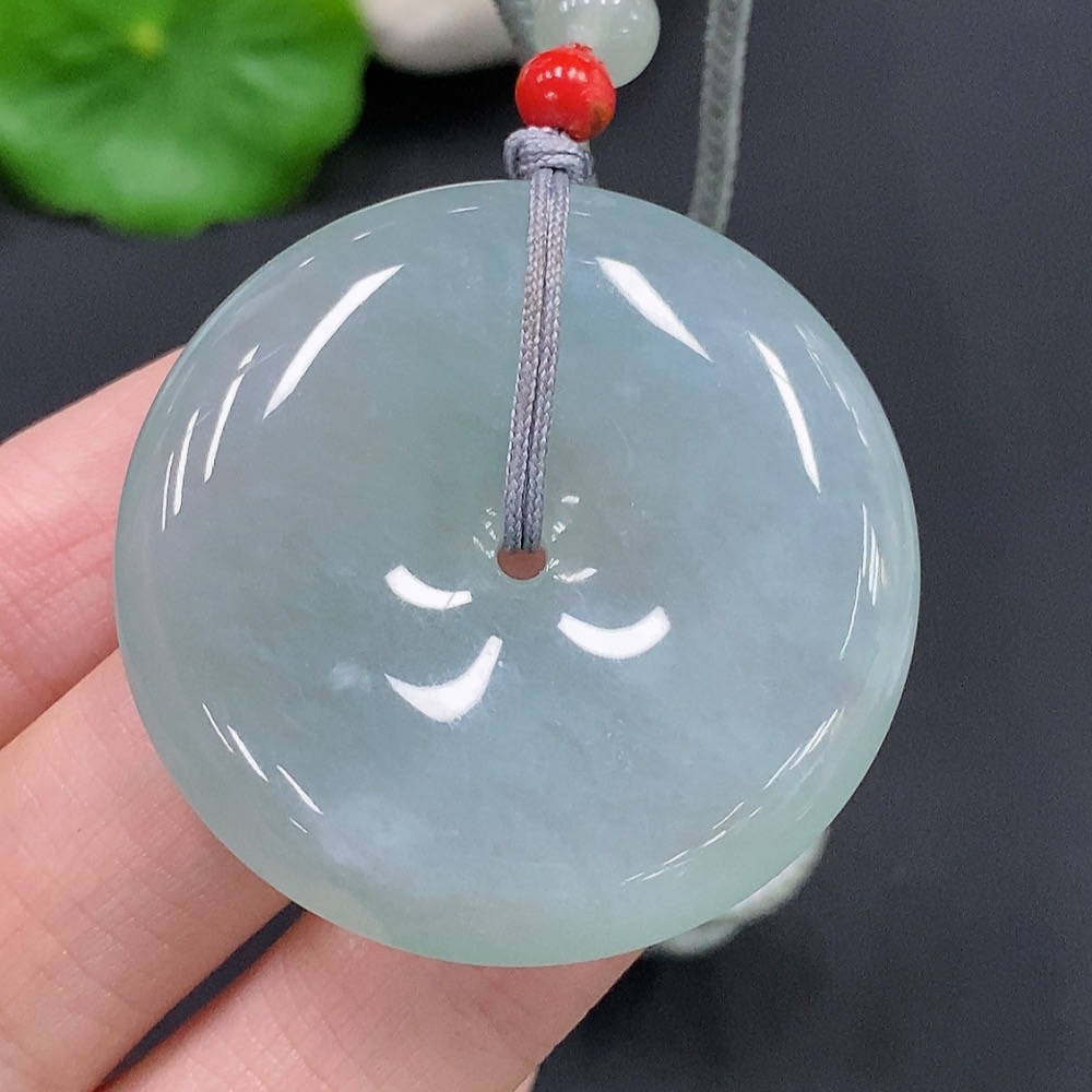 F28241267 Jadeite Peace Pendant Total Weight Approx. 27.2g With Non-Grade A Beads