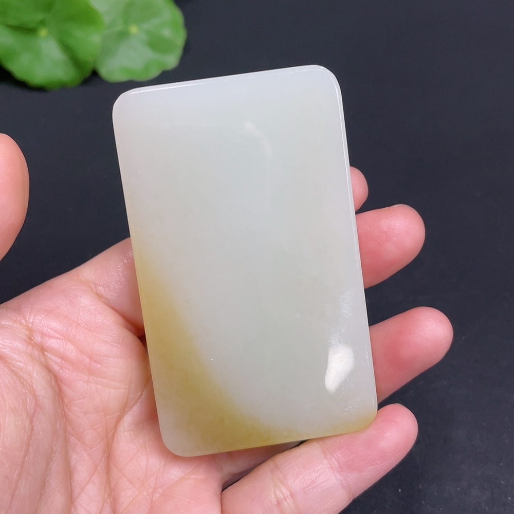 H34052062 Hetian Jade Pendant Plain Pendant Total Weight Approx. 95.3g