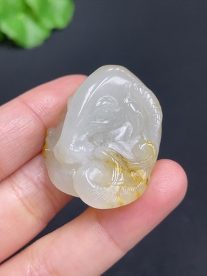 H34072139 Hetian Jade Pendant Sheep Total weight approx. 17.3g Undetermined skin color origin