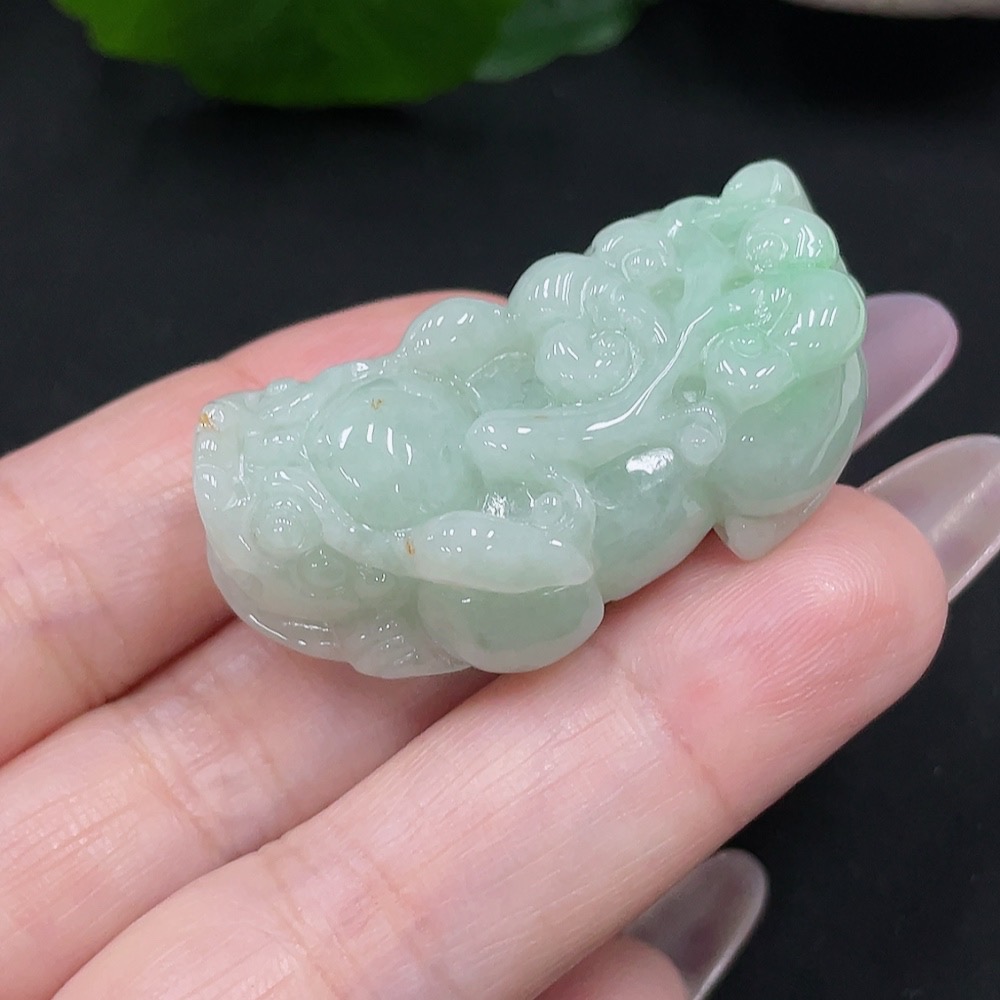 F35127986 Jadeite Pixiu Pendant, Total Weight Approximately 20g