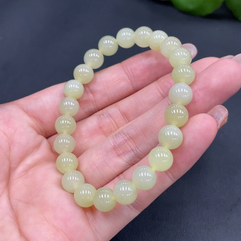 H24735590 Hetian Jade Bracelet Approx. 7.8mm Total Weight Approx. 17.8g