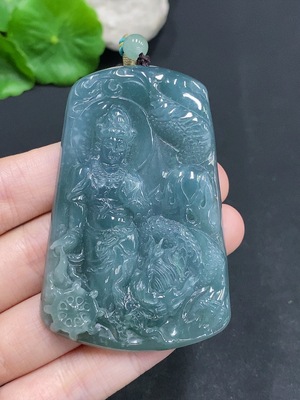 F30489516 JadeiteDragon Soaring Across the Seas Pendant