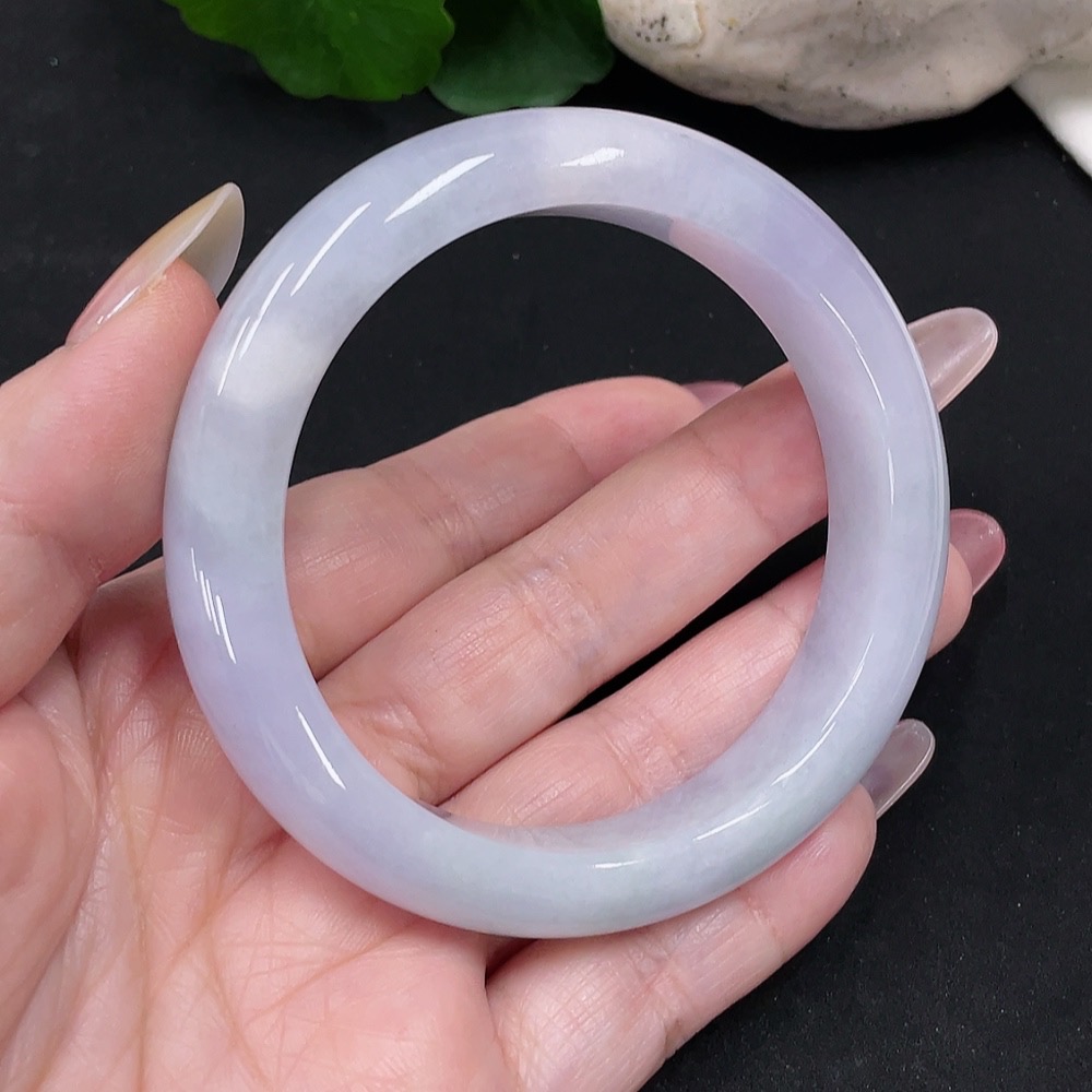 F34032850 Jadeite Round Bangle Size 56.4 Total Weight Approx. 61.9g