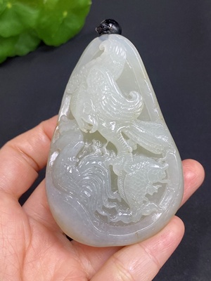 H30440492 Hetian Jade Handheld Piece - Seize the Opportunity