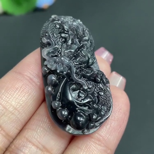 H24735068 Hetian Jade Pendant Dragon Total Weight Approx. 13.8g