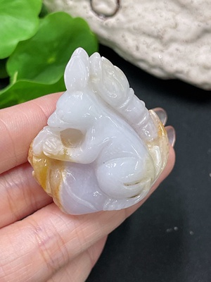 F34020324 Jadeite Pendant, color origin undetermined, total weight approximately 41g