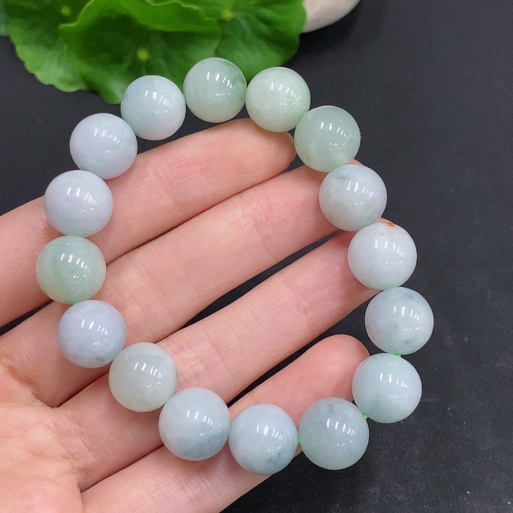 F33830565 JadeiteBead Bracelet, Total Weight Approx. 44.3g, Size About 11.5mm