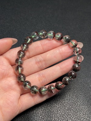 C34952045 Crystal Bracelet, Color Origin Undetermined, Total Weight Approx. 19.69g, Size About 8.6mm (Color)