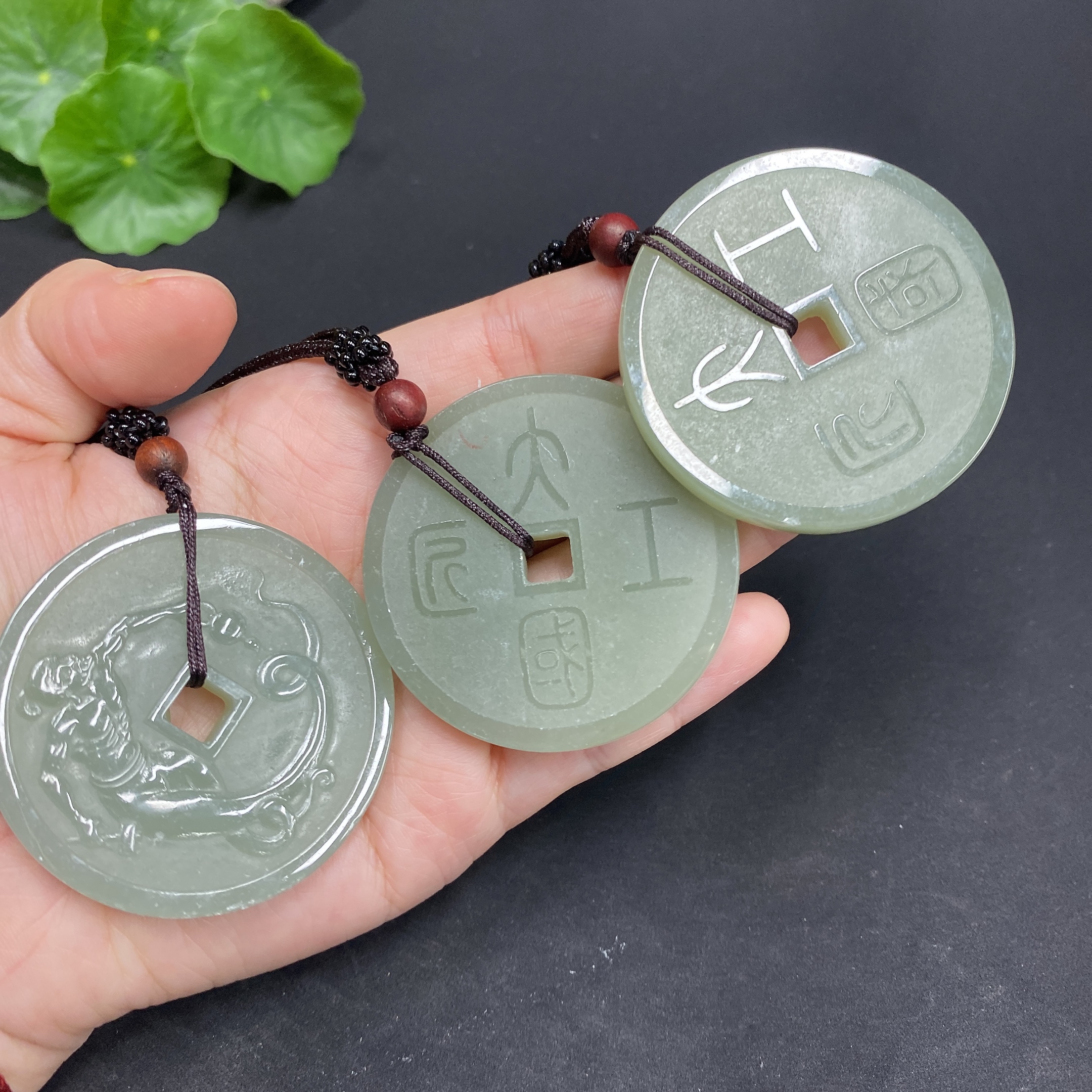 H24727015 Hetian Jade Pendant, Master Craftsman, Total Weight Approx. (with rope) 91.1g