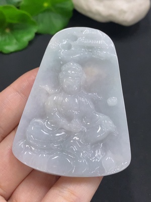 F34023546 Jadeite Guanyin Pendant, Total Weight Approx. 41.3g